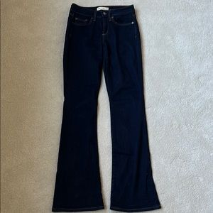 GAP curvy perfect boot jeans, dark denim, size 25r